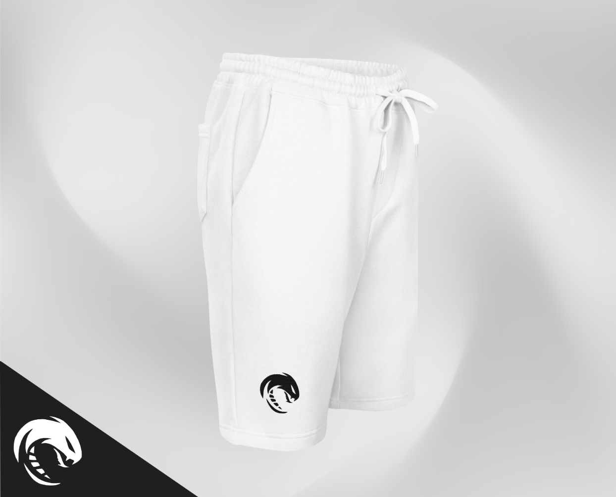 KTS WHITE FLEECE SHORTS